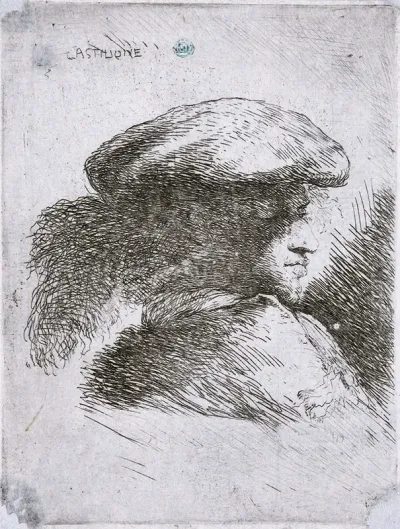 Young Man In Profile Facing Right