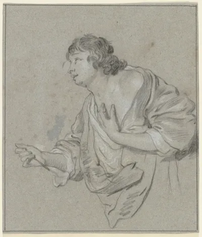 Young Man Looking Up