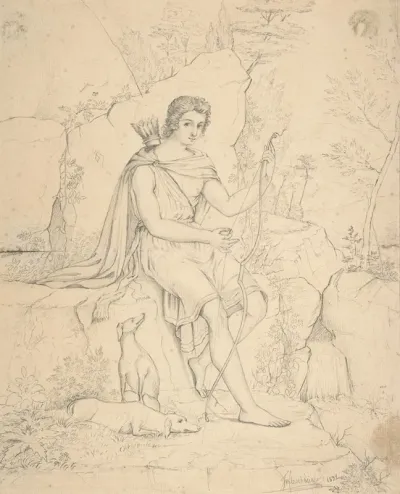 Young Man With Bow And Arrow