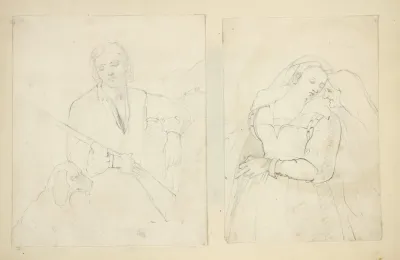 Young Man With Dog Young Woman With Older Woman