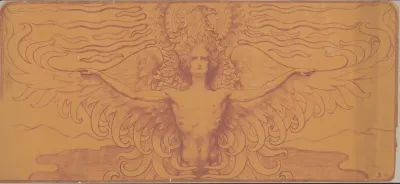 Young Man With Outstretched Arms On The Wings Of An Eagle