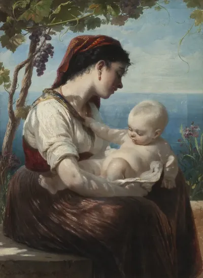 Young Mother And Her Child