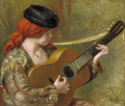 Young Spanish Woman With A Guitar