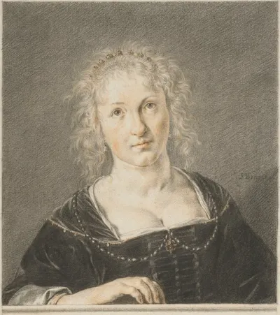 Young Woman At A Balustrade