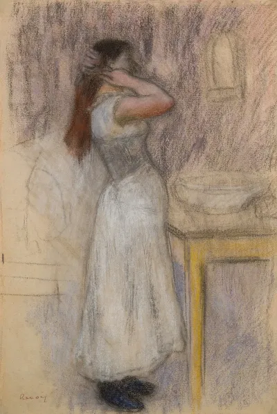 Young Woman At Her Toilette
