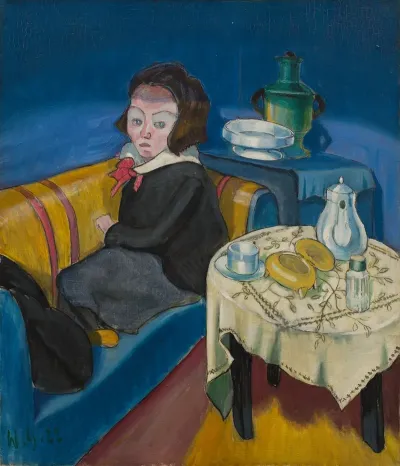 Young Woman At The Table Samovar