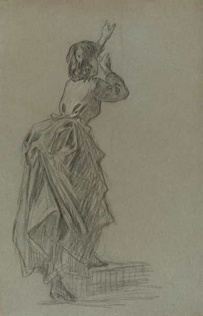 Young Woman Climbing A Step