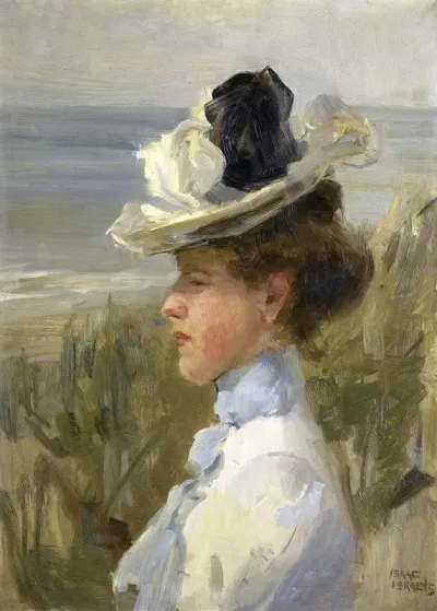 Young Woman Gazing At The Sea