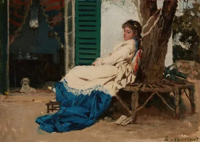 Young Woman In A Garden