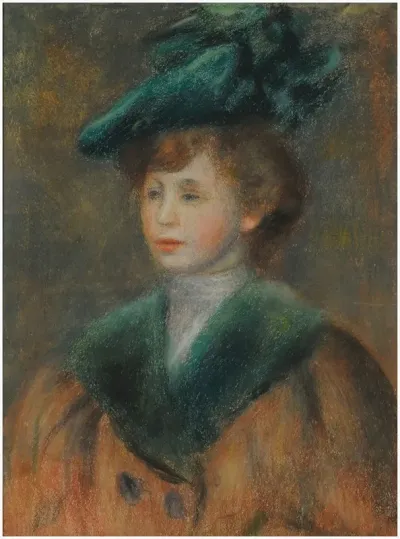 Young Woman In A Green Hat