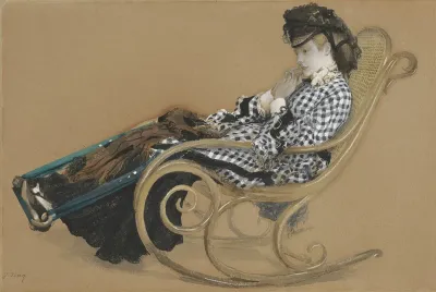 Young Woman In A Rocking Chair Study For The Painting The Last Evening