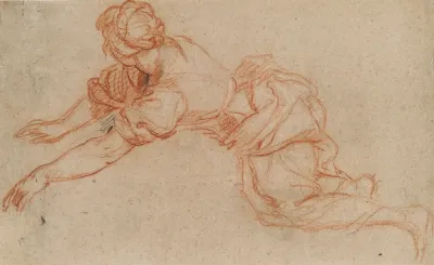 Young Woman Kneeling And Reaching Forward Verso