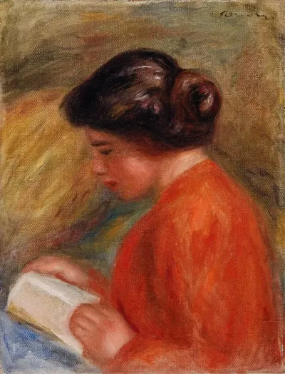 Young Woman Reading Jeune Femme Lisant Buste