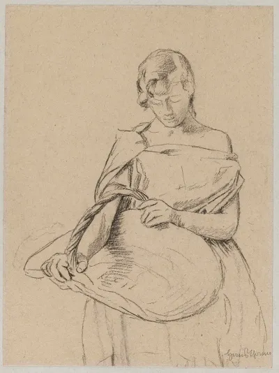 Young Woman With A Basket