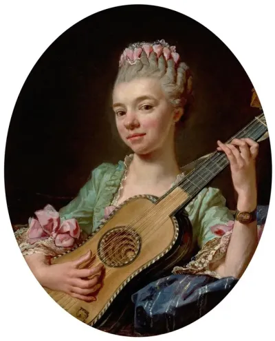 Young Woman With A Guitar