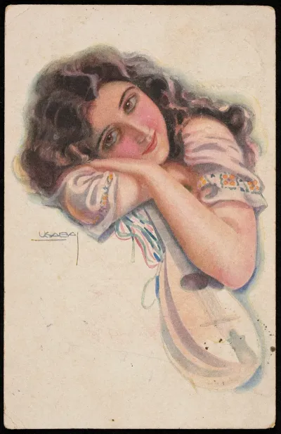 Young Woman With A Mandolin