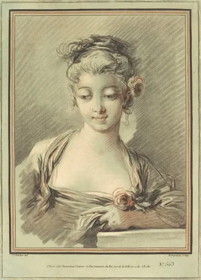 Young Woman With A Rose