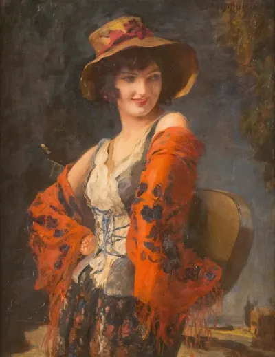 Young Woman With Guitar