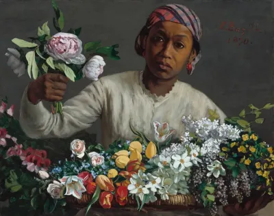 Young Woman With Peonies