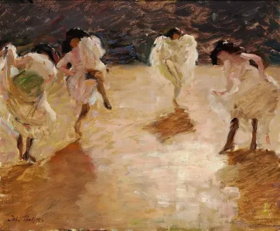 Young Women Dancing The Cancan Paris