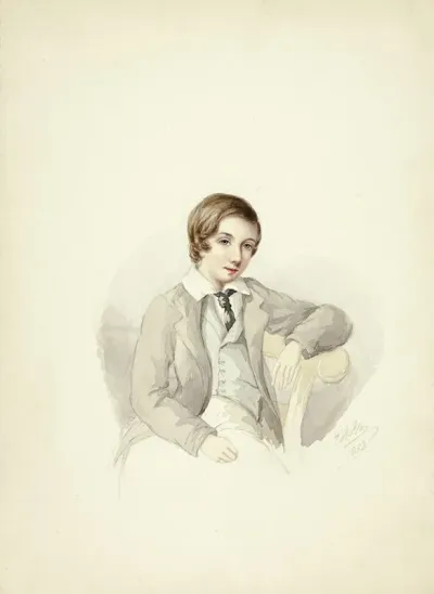 Youth Leaning On Chair