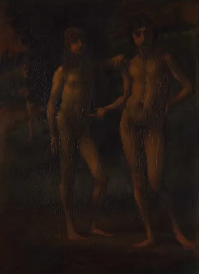 Youths In A Landscape Two Youths