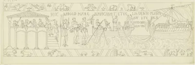 Zeichnung Nach Dem Bildteppich Von Bayeux 4