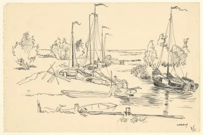 Zeilbootjes Bij Uitdam