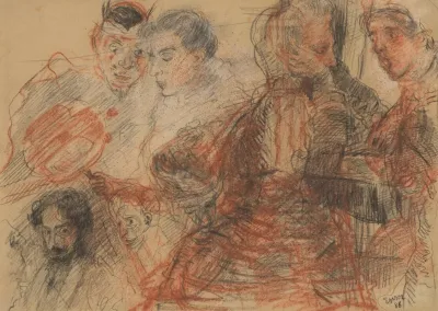Zelfportret En Figuren Ensor En Zijn Familie