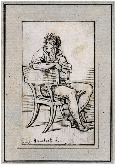 Zelfportret Van Hds Zittend Op Een Stoel
