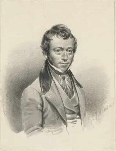Zelfportret Van Lambertus Johannes Hansen