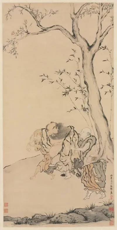 Zhong Kui Supported By Ghosts