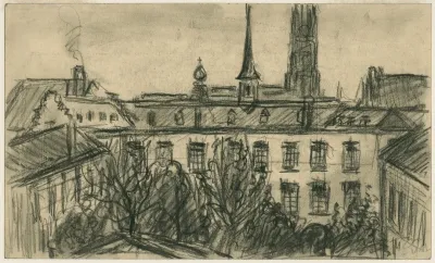 Zicht Op De Achterzijde Van Het Huis In De Sint Paulusstraat 30 Te Antwerpen