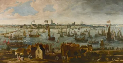 Zicht Op De Rede Van Antwerpen Vanop Het Vlaams Hoofd