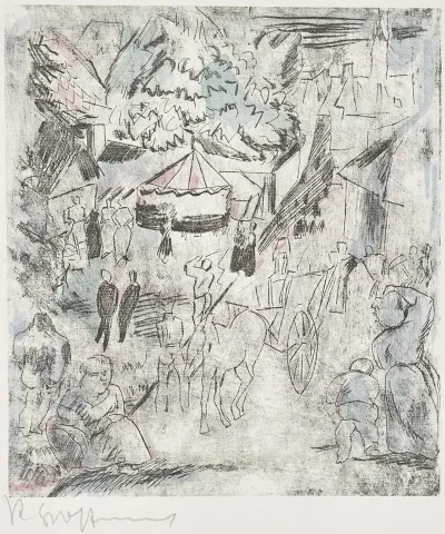 Zirkuszelt Auf Rummelplatz