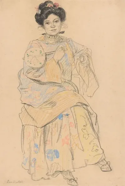Zittende Vrouw A La Japonaise