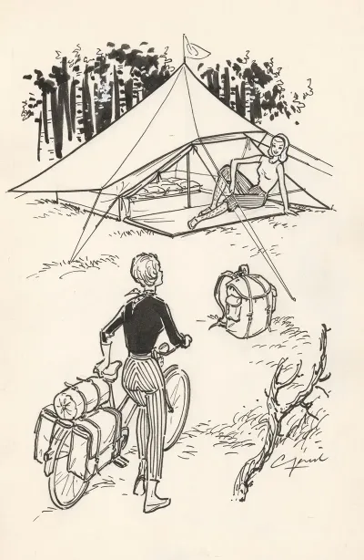 Zittende Vrouw Voor Een Tent 2