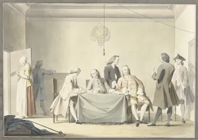 Zitting Van Commissarissen Tot Ontvangst Der Liberale Gifte Of 50ste Penning 12 September 1747
