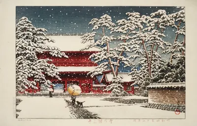 Zojoji Temple In Snow