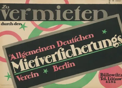 Zu Vermieten Durch Den Allgemeinen Deutschen Mietversicherungsverein
