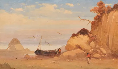 Zugeschrieben Fischer Am Ostseestrand