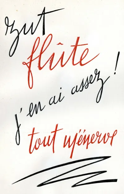 Zut Flute Jen Ai Assez Tout Menerve