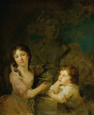 Zwei Kinder Aus Der Familie Der Grafen Thomatis