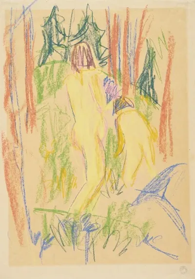 Zwei Madchen Im Wald