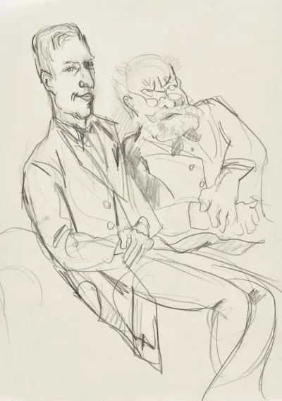Zwei Sitzende Manner Rechts Edmund Husserl