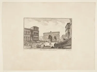 1. Pavens palazzo. 2. Sankt Maria Maddalena-kirken. 3. Palazzo della Consulta. 4. Palazzo Rospigliosi. 5. De pavelige stalde og livgardens barakker