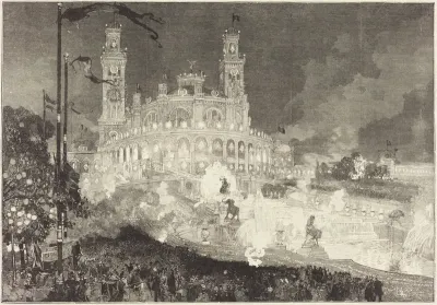14 Juillet.  Illumination du Palais du Trocadéro