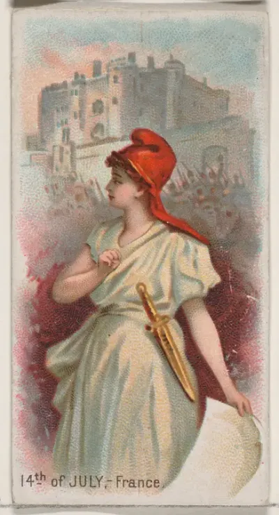 14th of July, France, from the Holidays series (N80) for Duke brand cigarettes