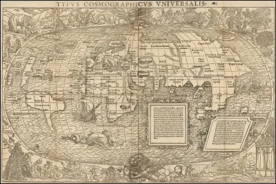 1537 Map of the World by Sebastian Munster