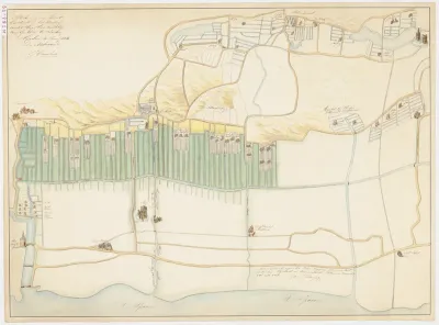 1870 Copy of Map from 1599 of Haarlem Bleachfields Near Bloemendaal